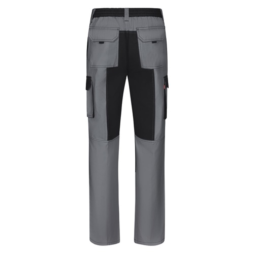 gray VL NJORD. Pantalón de sarga multibolsillos bicolor (240 g/m²), en algodón (35%) y poliéster (65%)