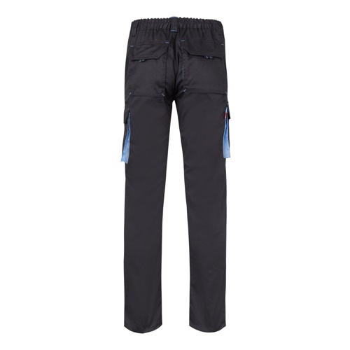 gray VL FIDES. Pantalón elástico bicolor multibolsillos (240g/m²), en algodón (46%), EME (38%) y poliéster (16%)
