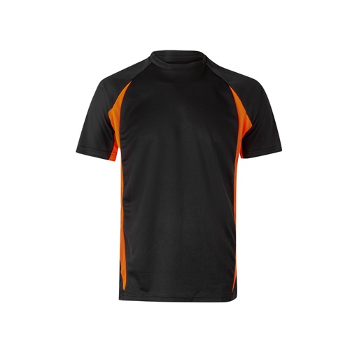 black VL SLAYER. Camiseta técnica ojo de pájaro bicolor (160g/m²), en poliéster (100%)