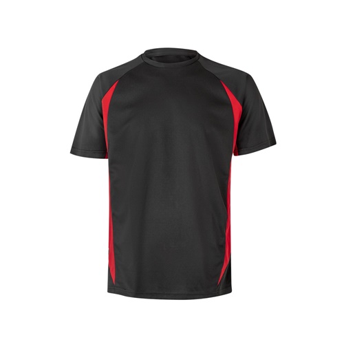 black VL SLAYER. Camiseta técnica ojo de pájaro bicolor (160g/m²), en poliéster (100%)