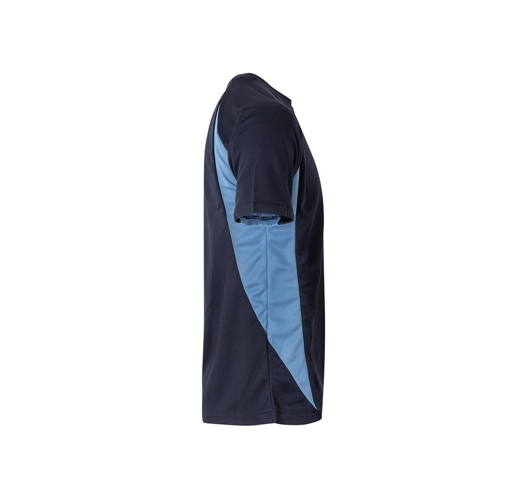 azul marino VL SLAYER. Camiseta técnica ojo de pájaro bicolor (160g/m²), en poliéster (100%)