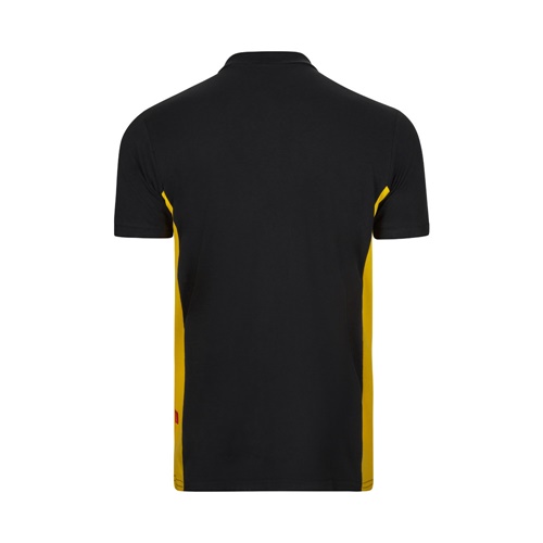 black VL SUPAY. Polo piqué bicolor (180g/m²), manga corta, en algodón (60%) y poliéster (40%)