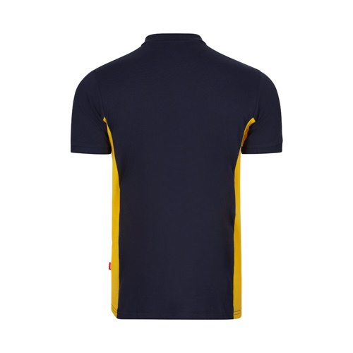 azul marino VL SUPAY. Polo piqué bicolor (180g/m²), manga corta, en algodón (60%) y poliéster (40%)