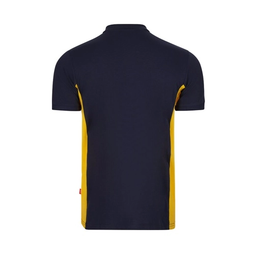 azul marino VL SUPAY. Polo piqué bicolor (180g/m²), manga corta, en algodón (60%) y poliéster (40%)