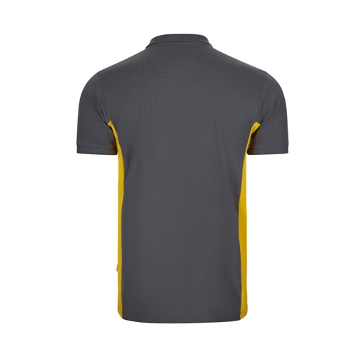 gray VL SUPAY. Polo piqué bicolor (180g/m²), manga corta, en algodón (60%) y poliéster (40%)