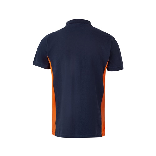 azul marino VL SUPAY. Polo piqué bicolor (180g/m²), manga corta, en algodón (60%) y poliéster (40%)