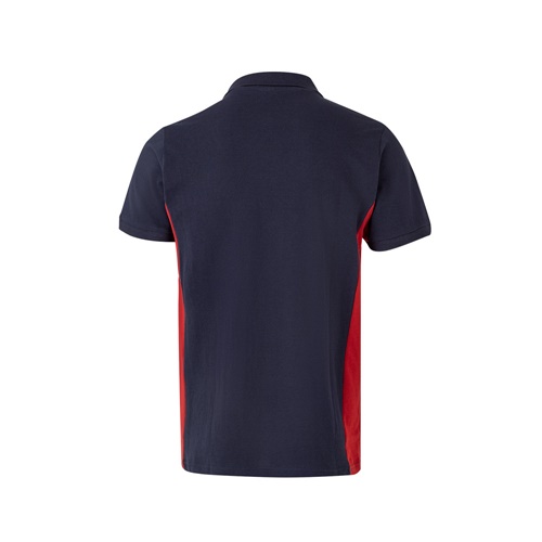 azul marino VL SUPAY. Polo piqué bicolor (180g/m²), manga corta, en algodón (60%) y poliéster (40%)