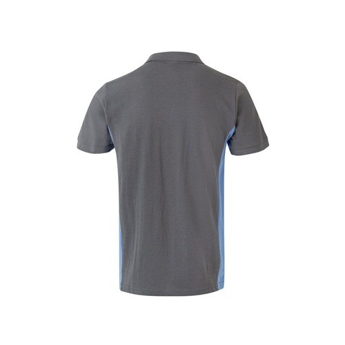gray VL SUPAY. Polo piqué bicolor (180g/m²), manga corta, en algodón (60%) y poliéster (40%)