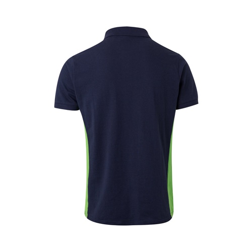azul marino VL SUPAY. Polo piqué bicolor (180g/m²), manga corta, en algodón (60%) y poliéster (40%)