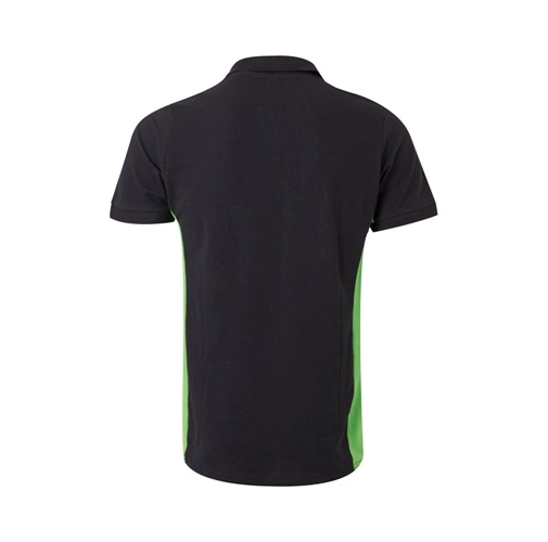 black VL SUPAY. Polo piqué bicolor (180g/m²), manga corta, en algodón (60%) y poliéster (40%)