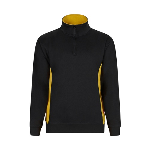 black VL SVAROG. Sudadera de rizo bicolor (260g/m²), en poliéster (65%) y algodón (35%)