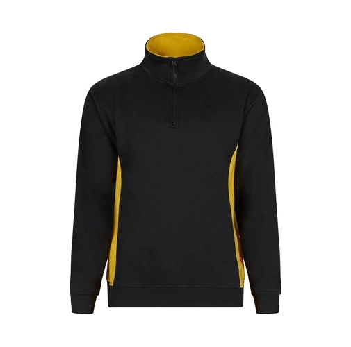 black VL SVAROG. Sudadera de rizo bicolor (260g/m²), en poliéster (65%) y algodón (35%)