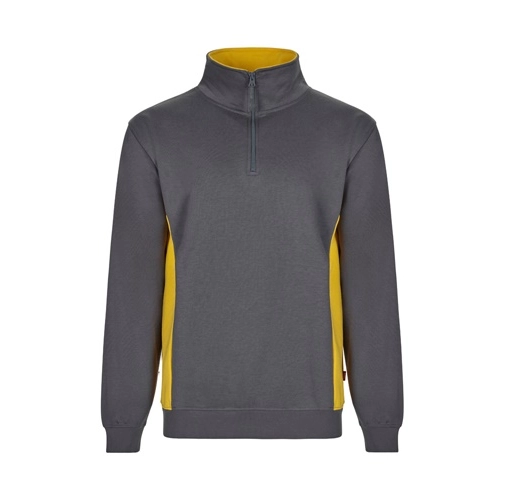 gray VL SVAROG. Sudadera de rizo bicolor (260g/m²), en poliéster (65%) y algodón (35%)