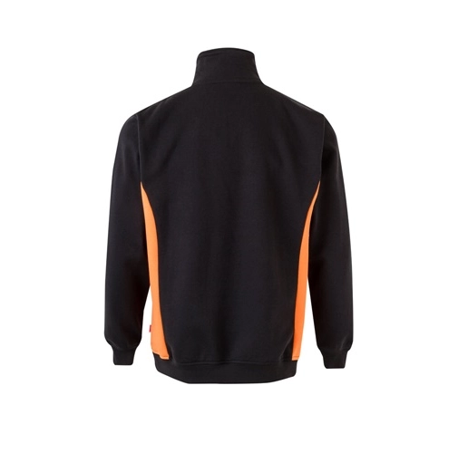 black VL SVAROG. Sudadera de rizo bicolor (260g/m²), en poliéster (65%) y algodón (35%)