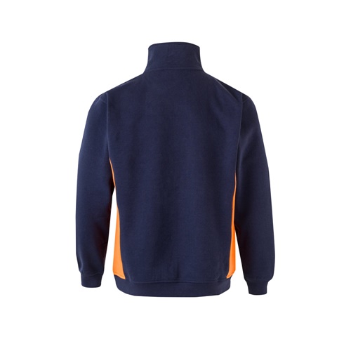 azul marino VL SVAROG. Sudadera de rizo bicolor (260g/m²), en poliéster (65%) y algodón (35%)