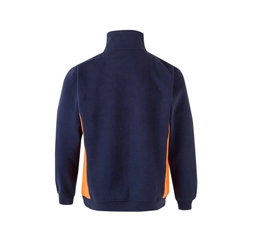 azul marino VL SVAROG. Sudadera de rizo bicolor (260g/m²), en poliéster (65%) y algodón (35%)