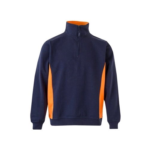 azul marino VL SVAROG. Sudadera de rizo bicolor (260g/m²), en poliéster (65%) y algodón (35%)