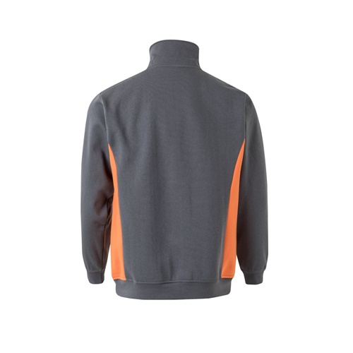 gray VL SVAROG. Sudadera de rizo bicolor (260g/m²), en poliéster (65%) y algodón (35%)