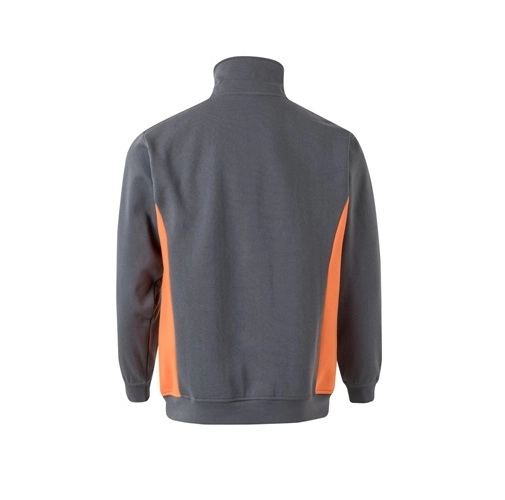gray VL SVAROG. Sudadera de rizo bicolor (260g/m²), en poliéster (65%) y algodón (35%)