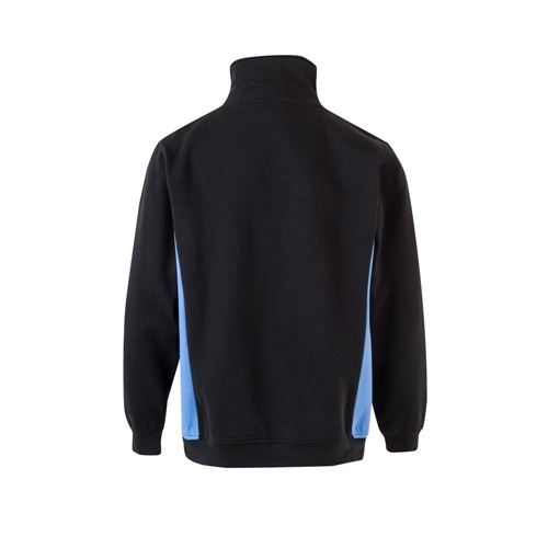 black VL SVAROG. Sudadera de rizo bicolor (260g/m²), en poliéster (65%) y algodón (35%)
