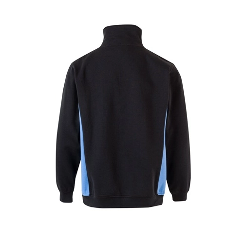 black VL SVAROG. Sudadera de rizo bicolor (260g/m²), en poliéster (65%) y algodón (35%)