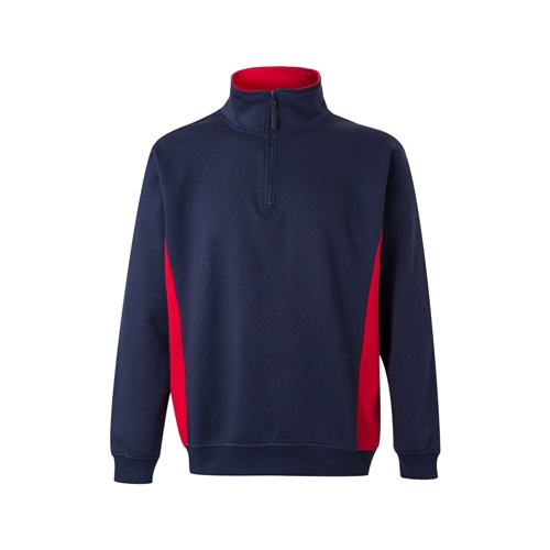 azul marino VL SVAROG. Sudadera de rizo bicolor (260g/m²), en poliéster (65%) y algodón (35%)