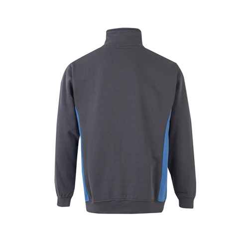 gray VL SVAROG. Sudadera de rizo bicolor (260g/m²), en poliéster (65%) y algodón (35%)