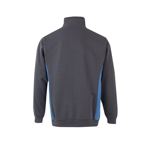 gray VL SVAROG. Sudadera de rizo bicolor (260g/m²), en poliéster (65%) y algodón (35%)