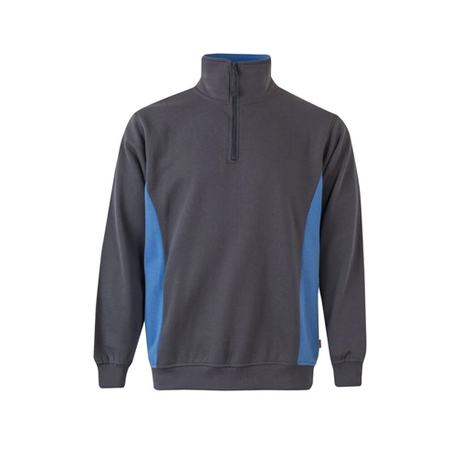 gray VL SVAROG. Sudadera de rizo bicolor (260g/m²), en poliéster (65%) y algodón (35%)