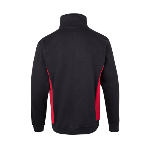 black VL SVAROG. Sudadera de rizo bicolor (260g/m²), en poliéster (65%) y algodón (35%)