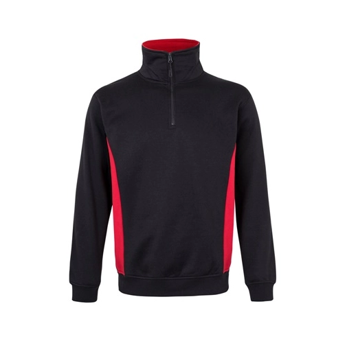 black VL SVAROG. Sudadera de rizo bicolor (260g/m²), en poliéster (65%) y algodón (35%)