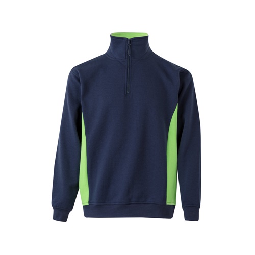 azul marino VL SVAROG. Sudadera de rizo bicolor (260g/m²), en poliéster (65%) y algodón (35%)