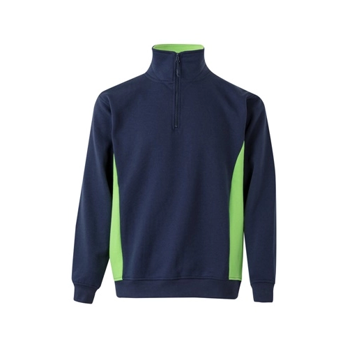 azul marino VL SVAROG. Sudadera de rizo bicolor (260g/m²), en poliéster (65%) y algodón (35%)