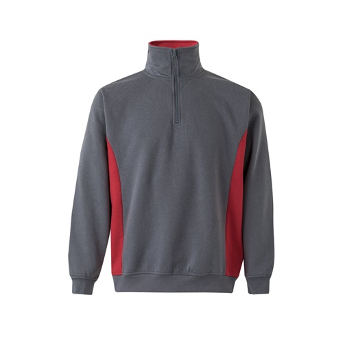 gray VL SVAROG. Sudadera de rizo bicolor (260g/m²), en poliéster (65%) y algodón (35%)