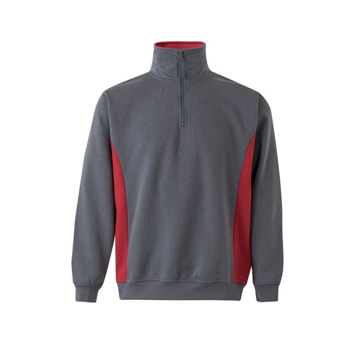 gray VL SVAROG. Sudadera de rizo bicolor (260g/m²), en poliéster (65%) y algodón (35%)