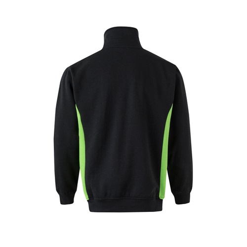 black VL SVAROG. Sudadera de rizo bicolor (260g/m²), en poliéster (65%) y algodón (35%)