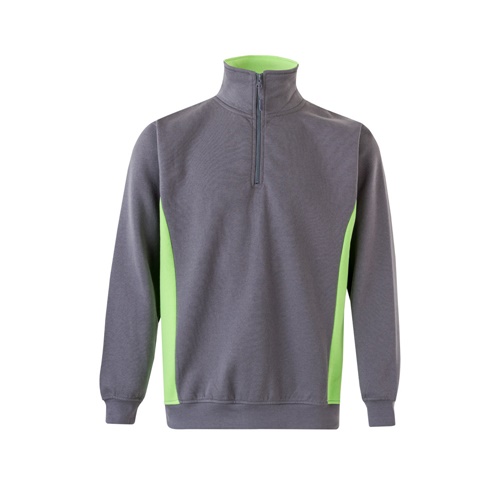 gray VL SVAROG. Sudadera de rizo bicolor (260g/m²), en poliéster (65%) y algodón (35%)