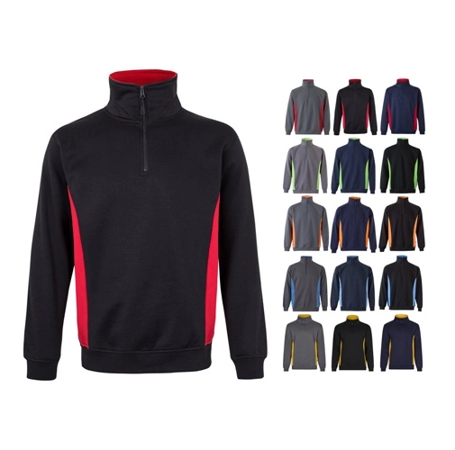 VL SVAROG. Sudadera de rizo bicolor (260g/m²), en poliéster (65%) y algodón (35%)