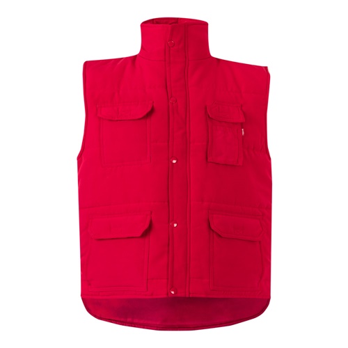 red VL MEFITIS. Chaleco acolchado multibolsillos (220g/m²), en poliéster (100%)