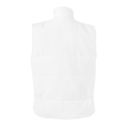 white VL MEFITIS. Chaleco acolchado multibolsillos (220g/m²), en poliéster (100%)
