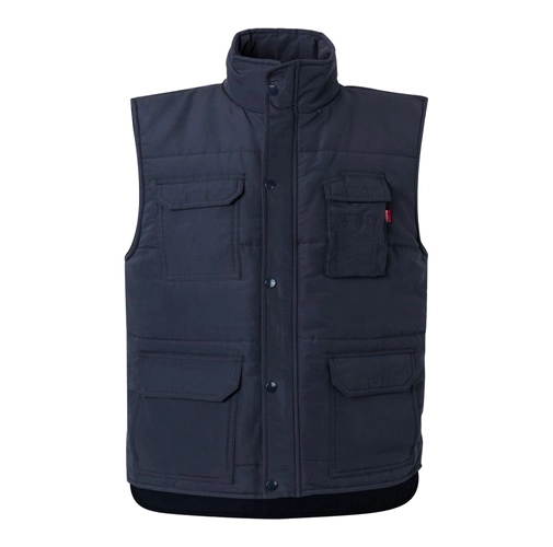 azul marino VL MEFITIS. Chaleco acolchado multibolsillos (220g/m²), en poliéster (100%)