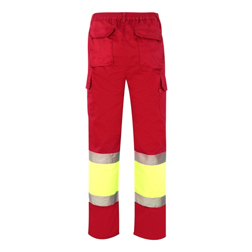 red VL ATHENA. Pantalón de sarga bicolor (210 g/m²), forrado, multibolsillos, en algodón (20 %) y poliéster (80 %)