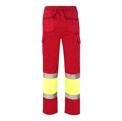 red VL ATHENA. Pantalón de sarga bicolor (210 g/m²), forrado, multibolsillos, en algodón (20 %) y poliéster (80 %)
