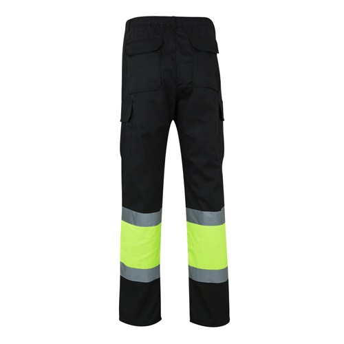black VL POSEIDON. Pantalón de sarga multibolsillos bicolor (210 g/m²), en algodón (20 %) y poliéster (80 %)