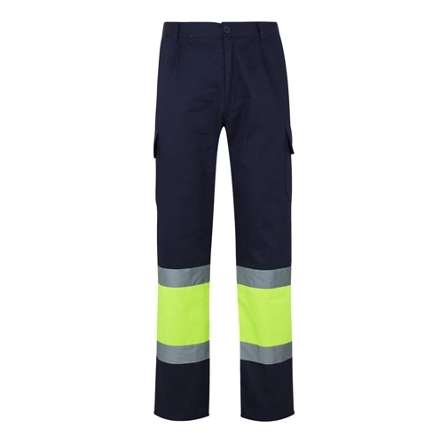 azul marino VL POSEIDON. Pantalón de sarga multibolsillos bicolor (210 g/m²), en algodón (20 %) y poliéster (80 %)