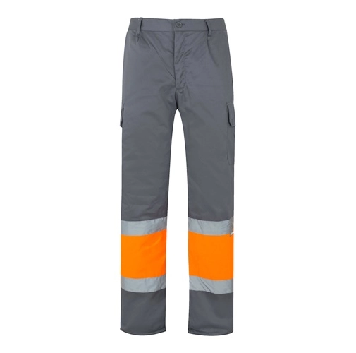 gray VL POSEIDON LARGE. Pantalón de sarga multibolsillos bicolor (210 g/m²), en algodón (20 %) y poliéster (80 %)