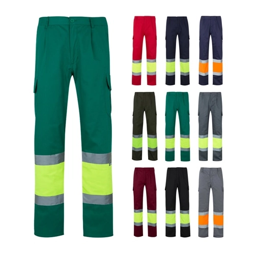 VL POSEIDON LARGE. Pantalón de sarga multibolsillos bicolor (210 g/m²), en algodón (20 %) y poliéster (80 %)