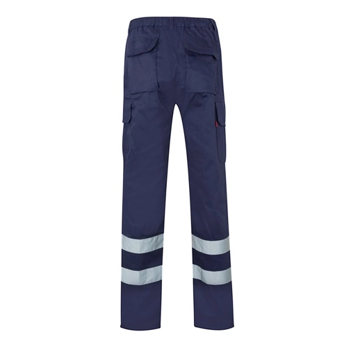 blue VL ASCLEPIUS. Pantalón multibolsillos de sarga (200g/m²), en algodón (35%) y poliéster (65%)