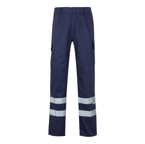 blue VL ASCLEPIUS. Pantalón multibolsillos de sarga (200g/m²), en algodón (35%) y poliéster (65%)