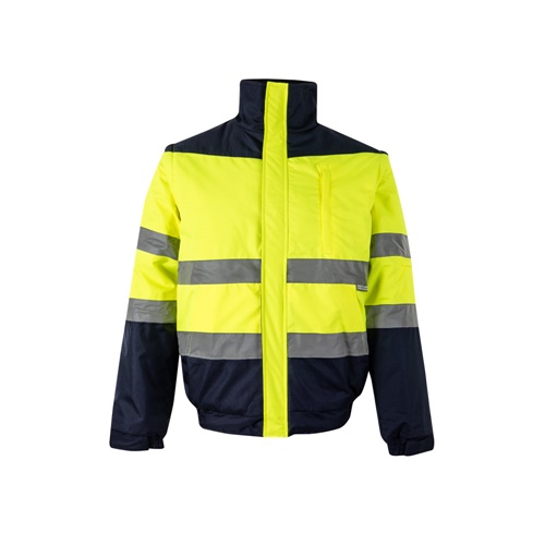 azul marino VL JUPITER. Chaqueta acolchada bicolor (180g/m²) en poliéster (100%), con revestimiento de PU